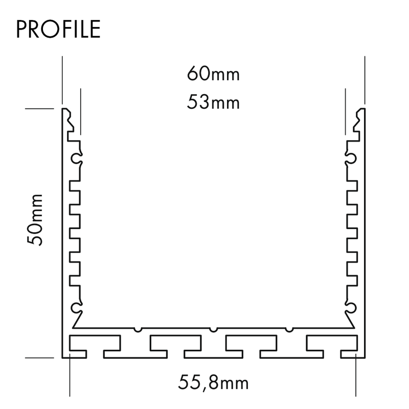 Profilé Aluminium L-LINE STANDARD 24