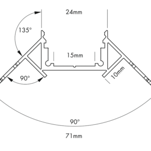 Profilé Aluminium M-LINE DRYWALL CORNER EXTERNAL – Image 9