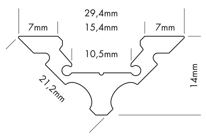 Profilé Aluminium S-LINE CORNER