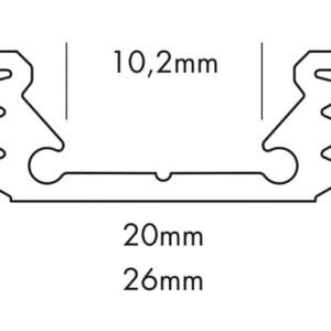 Profilé Aluminium S-LINE FLAT REC – Image 8