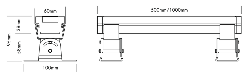 Rampe Led Wallwasher Bar RVBW IP65