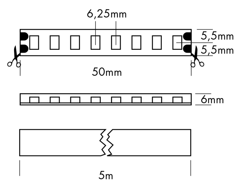 Ruban de Led 800 MONOCHROME - IP68