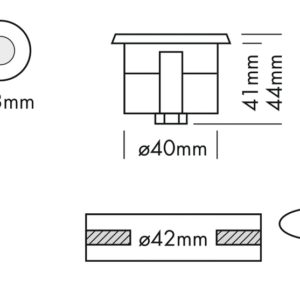 Luminaire encastrable sol Inground 1R Thin Triled RGB – Image 5