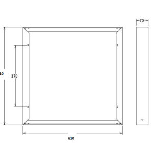 Cadre pose en saillie pour dalles de plafond - blanc • UNI-BRIGHT - PROLED – Image 4