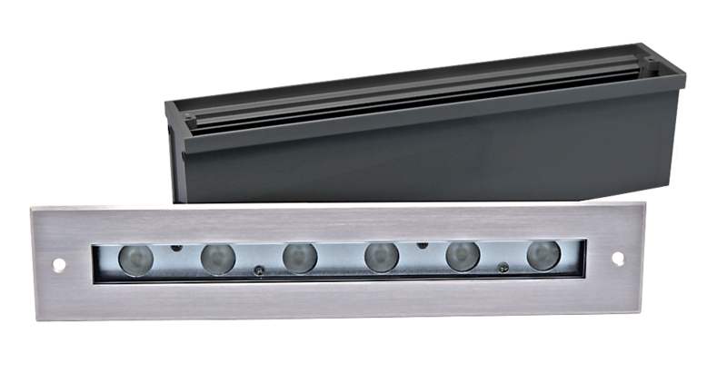 Luminaire encastrable sol Inground LINEAR TRILED RVB