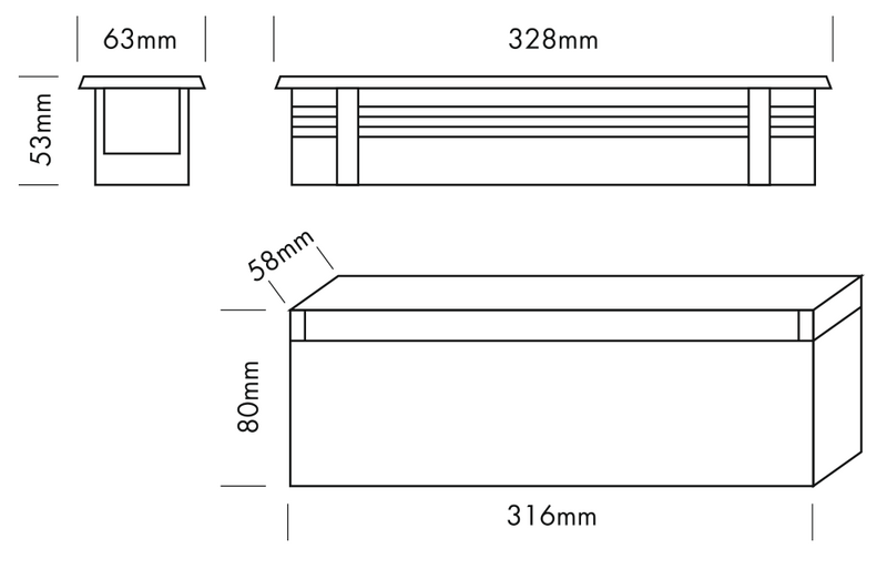 Luminaire encastrable sol Inground LINEAR MONO