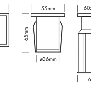 Luminaire encastrable mural WALL LIGHT REC EYE GLASS S – Image 4