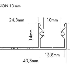 Profilé Aluminium S-LINE TILES 13mm – Image 7