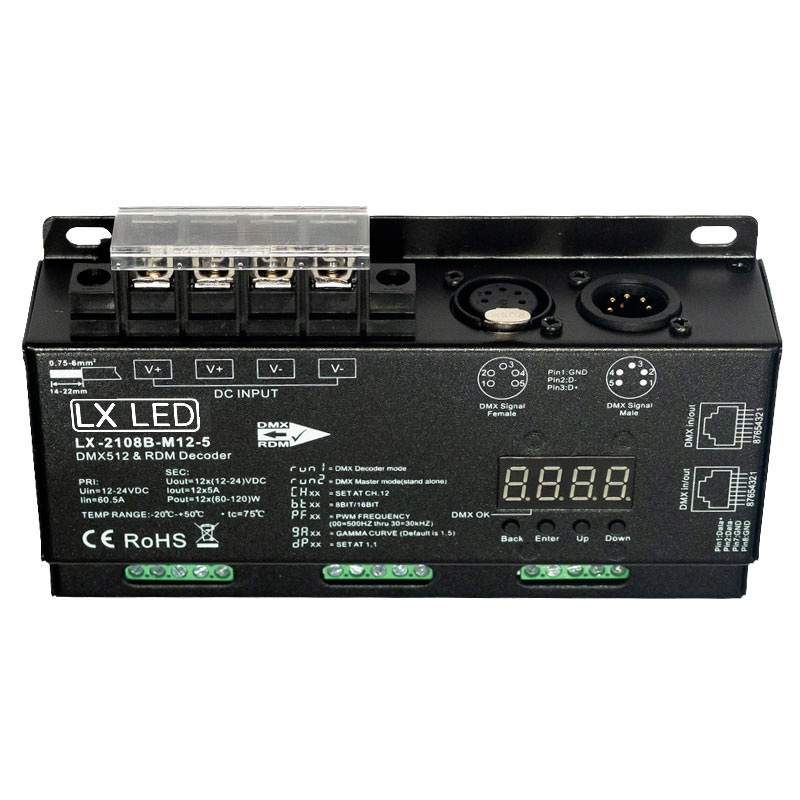 Driver de Led DMX – PWM 12x5A – LX-LED