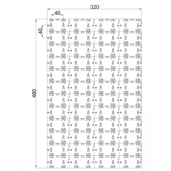 Plaque feuille souple de Leds matricées RVB - P40 - mk2