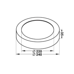 MOON 240 Emergency - Plafonnier Led en saillie – Image 3