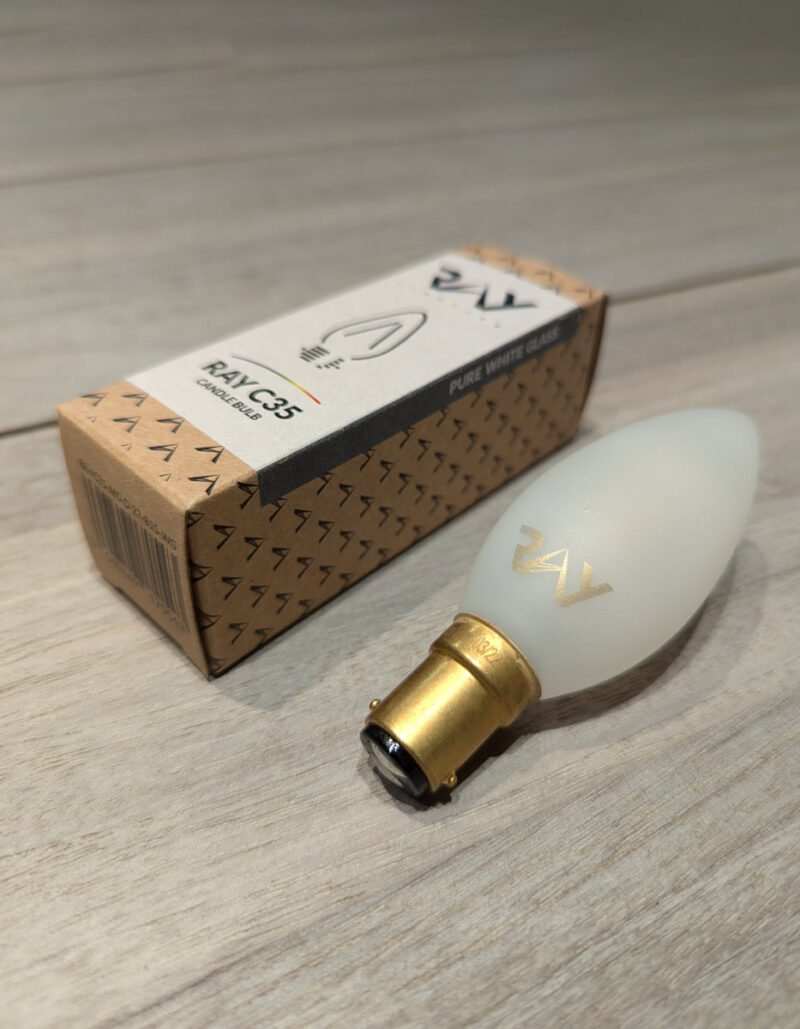 Ampoule à filaments Led RAY C35 B15 pure white glass