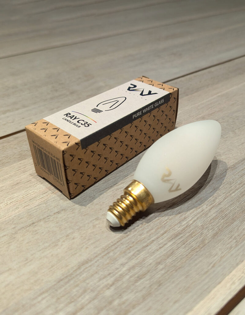Ampoule à filaments Led RAY C35 E14 pure white glass