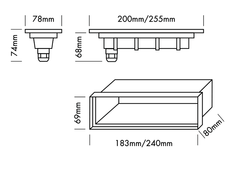 Luminaire encastrable mural WALL LIGHT Budapest