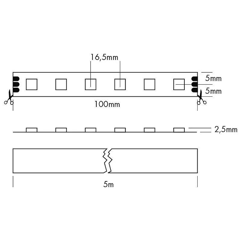 Ruban de Led matriçable - RVBW - DIGITAL 60 SEG