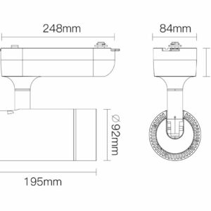 RoboTrac 12°-55° - 28W – Projecteur Led motorisé sur rail 3 allumages – Image 2