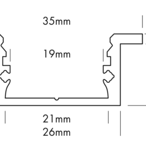 Profilé Aluminium M-LINE REC 12 ST – Image 8