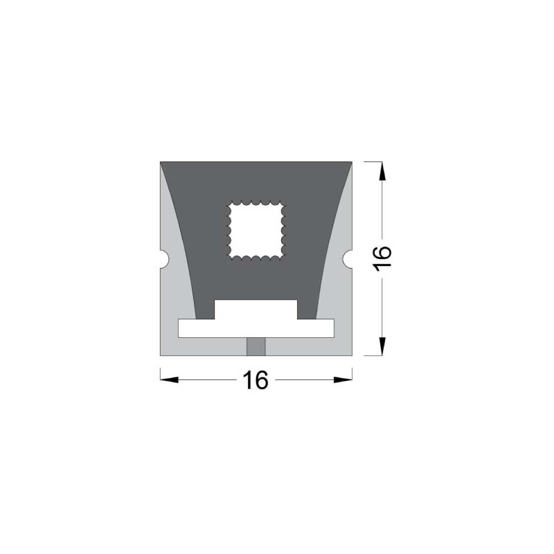 Flex Tube RVBW 16x16mm TOP 4000K - 24V - 10 mètres
