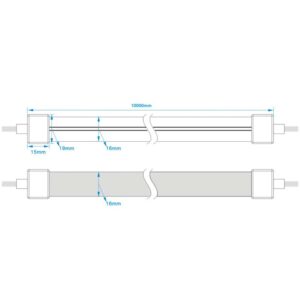 Flex Tube RVBW 16x16mm TOP 4000K - 24V - 10 mètres – Image 8