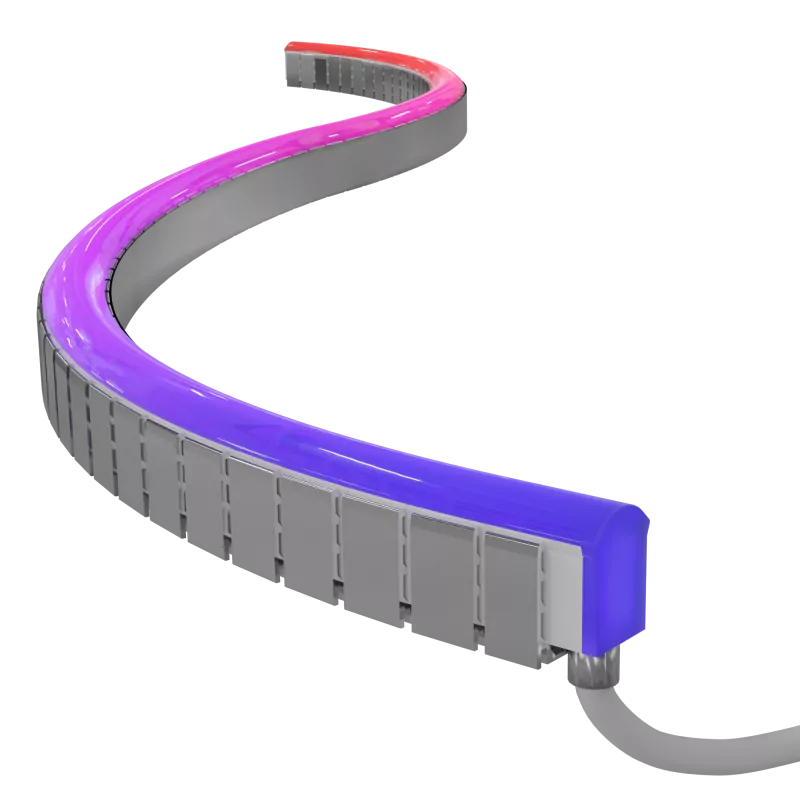 Profilé courbe pour Neonflex Sideview
