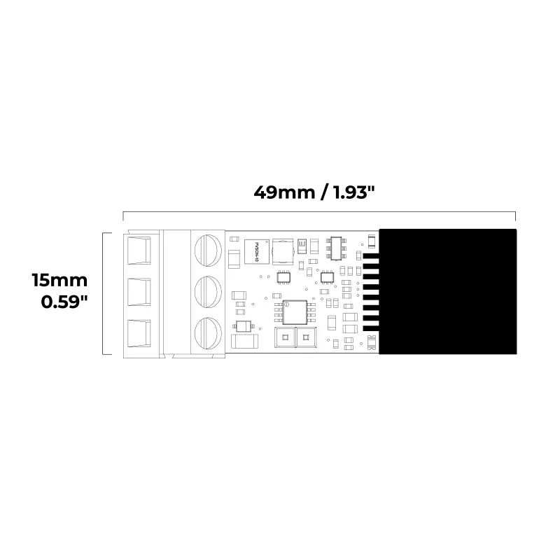 Interface PxLNet 2 - Récepteur - Bornier + RJ45