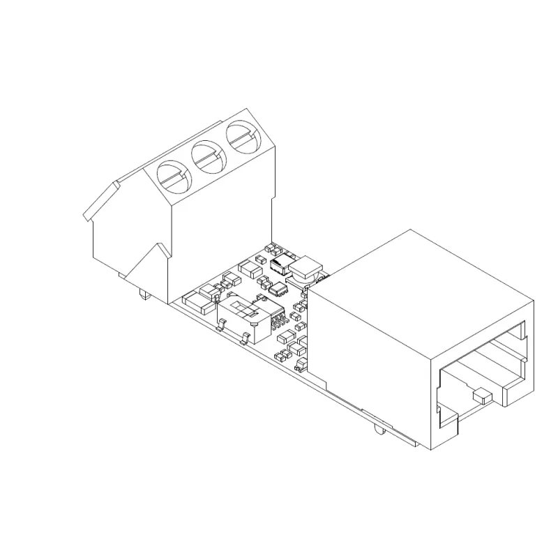 Interface PxLNet 2 - Récepteur - Bornier + RJ45