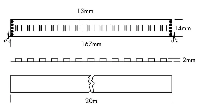 Ruban de Led Xtend RVBW - 20m - IP20