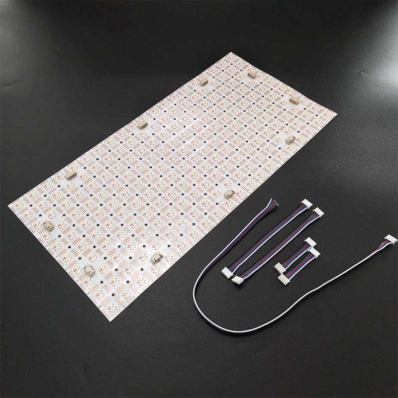 Plaque feuille souple de 800 Leds RVBW - 24V - PCB Blanc