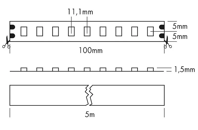 Ruban de Led Rocket 450 MONOCHROME - 5m - IP20