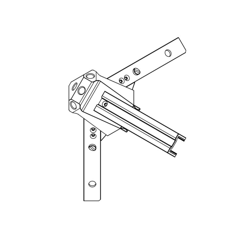 Angle 3 départs pour montage cube pour rampe vidéo Led - PULSE