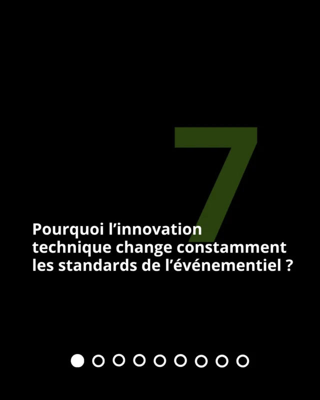 🎯 Pourquoi l’innovation technique change constamment les standards de l’événementiel ? Éléments de réponse en 7 points.

—
Effet “wahou”, jamais vu ailleurs, expérience client inédite, les acteurs de l’événementiel sont soumis à des attentes agence/public toujours plus grandes.

En deuxième ligne, les services R&D des fabricants.
Et c’est bien là que tout se joue.
Dans les laboratoires et brevets industriels se dessinent les futures expériences événementielles pour des rendus toujours plus immersifs et puissants.
—
Alors, rien de neuf depuis le cinématographe des frères Lumière en odorama ?
