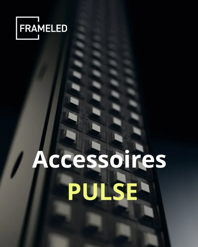 ⚡ @frameled.eu - PULSE | Créez sans limites
 
Angles, jonctions, supports muraux… Les accessoires dans rampe Led 100% vidéo PULSE permettent de multiplier les configurations et d’adapter vos créations à chaque projet.
 
Pensés pour un montage simple et rapide, ils permettent d’assembler et d’accrocher vos installations sans outils.
 
Des angles fixes aux angles variables, jusqu’aux supports muraux classiques ou magnétiques : à vous de construire la configuration adaptée à vos besoins.
 
➡️ Demandez votre démo auprès de nos équipes @ledboxcompany .
 
#FRAMELED #LEDBOX #LED #LightingDesign #EventTech
