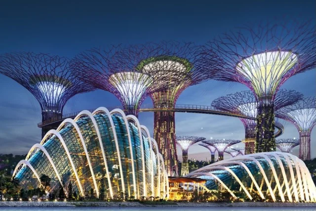 📍 Marina Bay, Singapour

🌿 Symbole de l’innovation paysagère à Singapour, Gardens by the Bay réunit nature, architecture et lumière dans un environnement spectaculaire. Ses célèbres Supertrees, dont certains atteignent jusqu’à 50 mètres de hauteur, deviennent à la nuit tombée de véritables sculptures lumineuses.

💡 Grâce à un système d’éclairage LED intégré, les structures s’illuminent au rythme de la musique lors du Garden Rhapsody. Couleurs, intensités et animations sont programmées pour créer une scénographie immersive tout en mettant en valeur les formes organiques des Supertrees et la végétation environnante.

————————
🔗 En savoir plus
ledbox.fr/blog/
───────

#GardensByTheBay #ArchitecturalLighting #LEDLighting #LightingDesign #LandscapeLighting